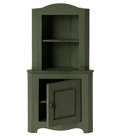 Maileg Miniature Hjørneskab - Mørkegrøn