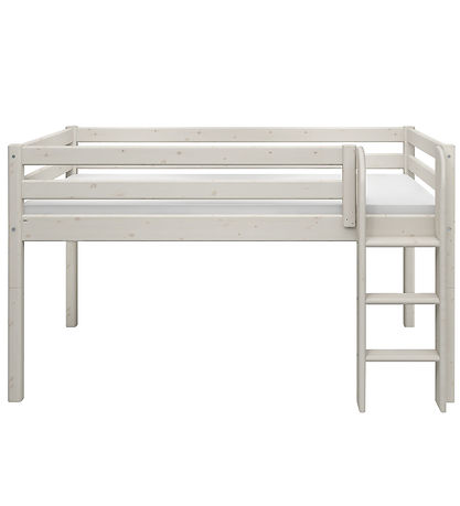Flexa Halvhøj Seng m. Lige Stige - Classic - 210x110x120 cm - Hv Flexa Halvhøj Seng m. Lige Stige - Classic - 210x110x120 cm - Hv