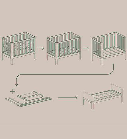 Flexa Ombygningssæt til Juniorseng - Nova - Egetræ Flexa Ombygningssæt til Juniorseng - Nova - Egetræ
