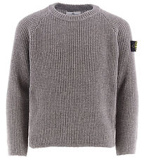 Stone Island Bluse - Uld/Viskose - Mørkegråmeleret Stone Island Bluse - Uld/Viskose - Mørkegråmeleret