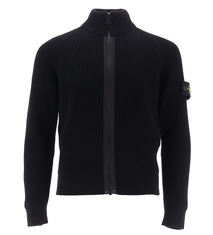 Stone Island Cardigan - Wool - Black