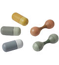 Flexa Rattles - Wood - Mini - Play - 5 Parts - Multi
