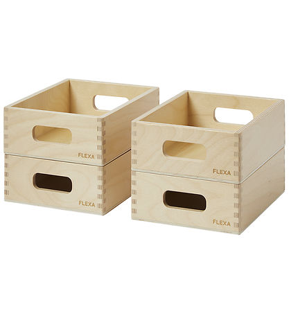 Flexa Opbevaringskasser - Mini - Play - Fyrretræ