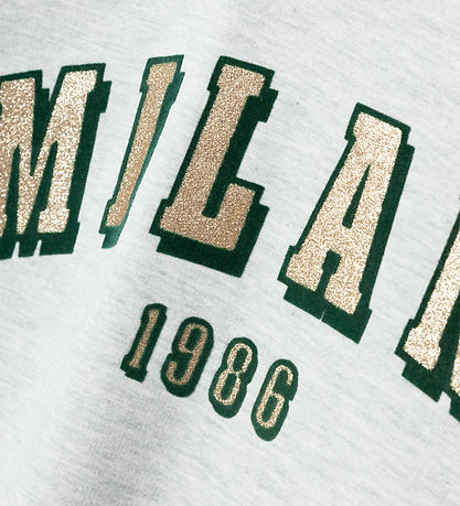 Name It Sweatshirt - Cropped - NkfLosefine - Light Grey Melange 