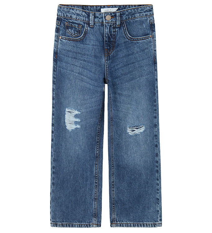 NAME IT High Waist Wide Jeans Rose Dark Blue Denim