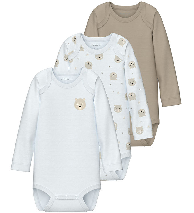 Name It Body l/æ - Noos - NbnBody - 3-pak - Oxford Tan