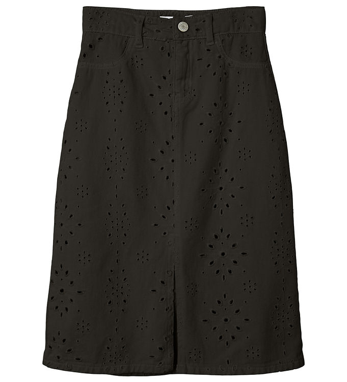 Name It Black Broderie Anglaise Nederdel - Str. 12y 152cm