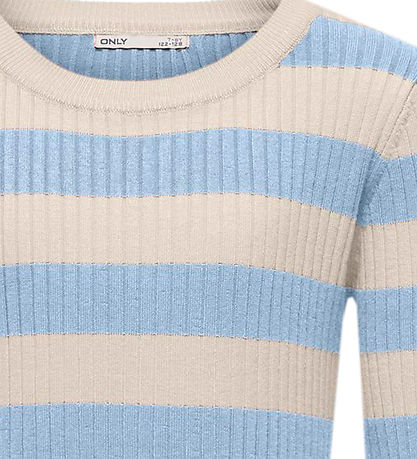 Kids Only Bluse - Strik - KogKarol - Birch/Cashmere Blue Kids Only Bluse - Strik - KogKarol - Birch/Cashmere Blue