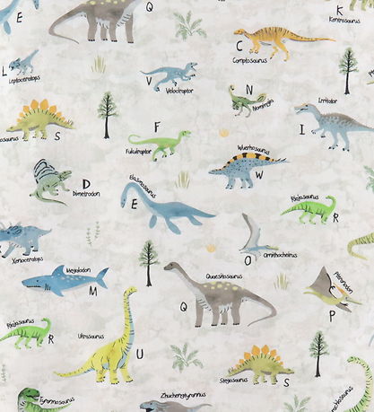 Nørgaard Madsens Sengetøj - Baby - Hvid m. Dino Nørgaard Madsens Sengetøj - Baby - Hvid m. Dino