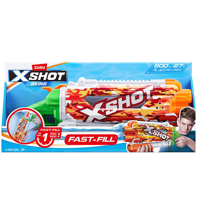 X-SHOT Vandpistol - Skins Pump Action Fast-Fill - 800 ml - Sun C