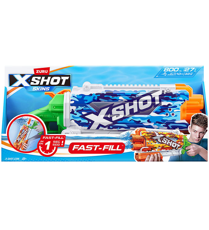 X-SHOT Vandpistol - Skins Pump Action Fast-Fill - 800 ml - Water