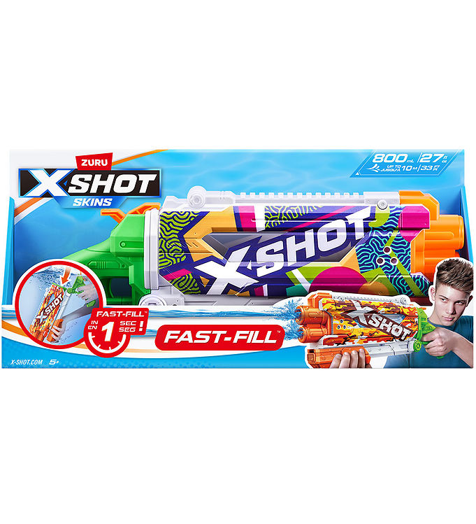 X-SHOT Vandpistol - Skins Pump Action Fast-Fill - 800 ml - Rippl