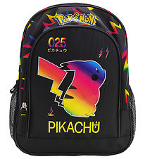 Pokémon Rygsæk - Medium - 37x26x12 cm - Sort m. Neonprint Pokémon Rygsæk - Medium - 37x26x12 cm - Sort m. Neonprint