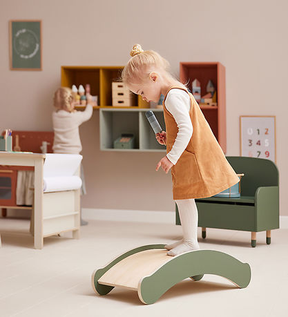 Flexa Balancebræt - Mini - Play - 68,7x31,1x18,3 cm - Deep green