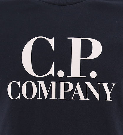 C.P. Company Bluse - Total Eclipse Blue/Hvid m. Logo C.P. Company Bluse - Total Eclipse Blue/Hvid m. Logo