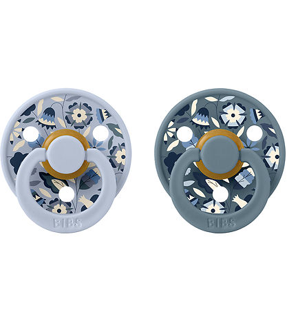 BIBS X Liberty Colour Sutter - 2-pak - Str. 1 - Rund - Dusty Blu