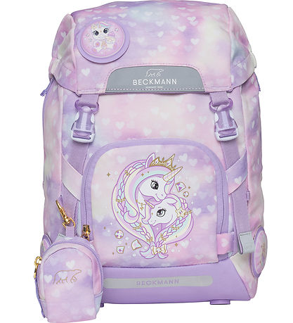 Beckmann Skoletaskesæt - Classic Maxi - Unicorn Princess Purple