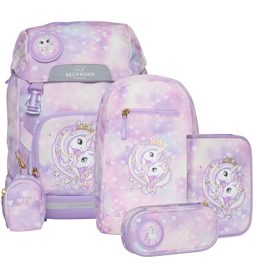 Beckmann Schooltas Set - Classic Maxi - Unicorn Princess Purple - Beckmann - OneSize - Schooltas