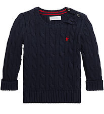 Polo Ralph Lauren Bluse - Strik - Navy Polo Ralph Lauren Bluse - Strik - Navy