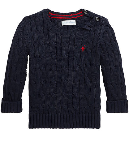 Polo Ralph Lauren Bluse - Strik - Navy Polo Ralph Lauren Bluse - Strik - Navy