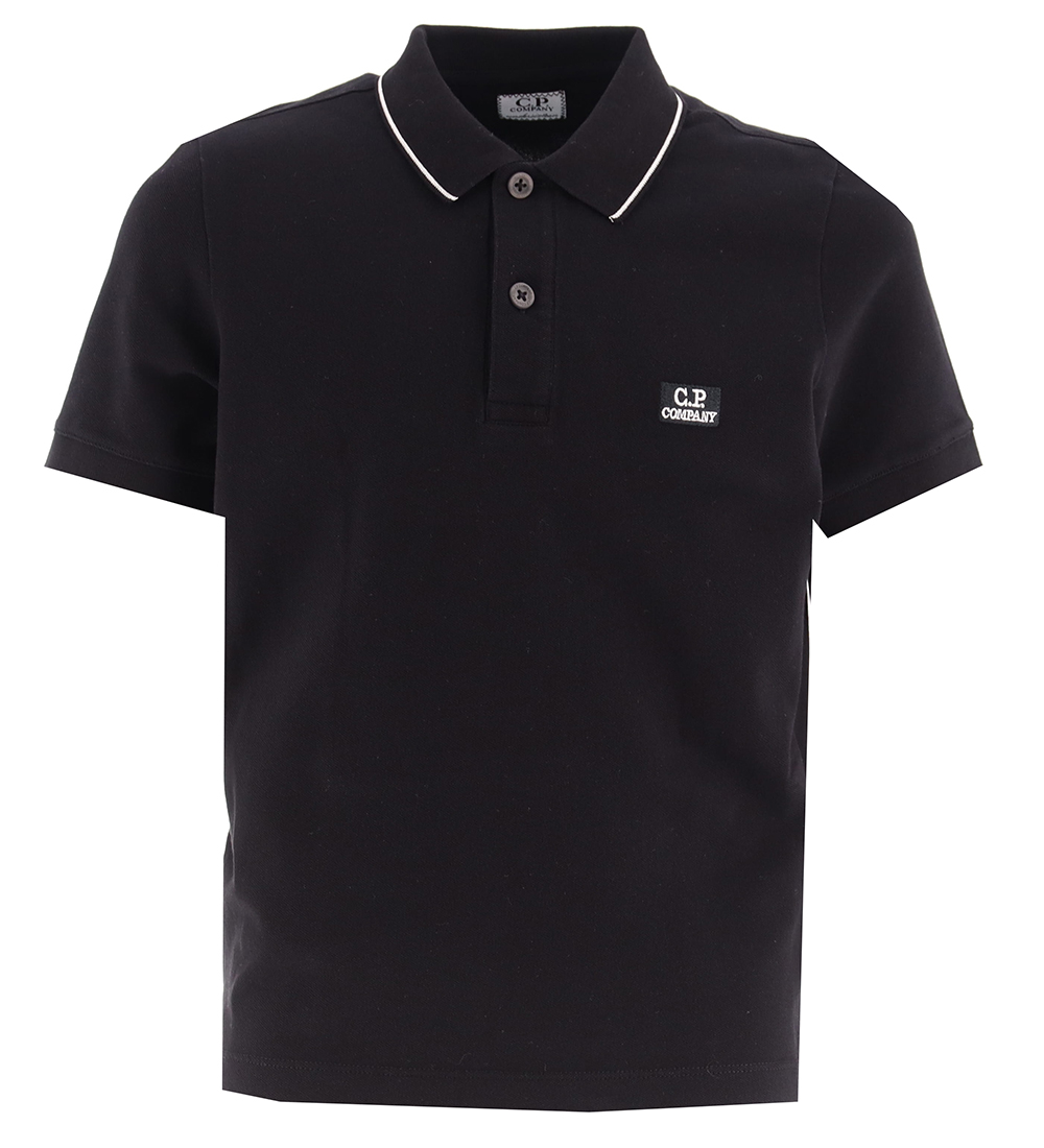 C.P. Company Polo - Schwarz m. Weiß - C.P. Company - 8 Jahre (128) - Polos