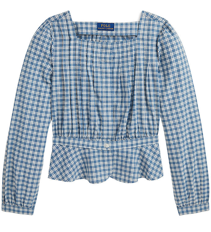 Polo Ralph Lauren Skjortebluse - Hemingway - Støvet Blå/Hvidtern