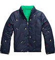 Polo Ralph Lauren Dynejakke - Vendbar - Grøn/Navy m. Logoer Polo Ralph Lauren Dynejakke - Vendbar - Grøn/Navy m. Logoer