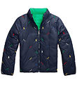 Polo Ralph Lauren Dynejakke - Vendbar - Grøn/Navy m. Logoer Polo Ralph Lauren Dynejakke - Vendbar - Grøn/Navy m. Logoer
