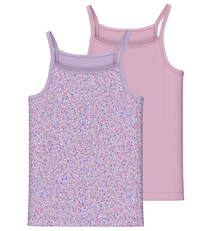 Name It Undertrøje - Noos - NkfStrap - 2-pak - Pastel Lilac