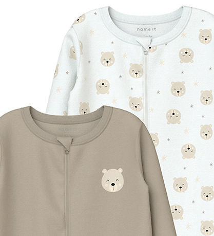 Name It Natdragt - Noos - NbnNightsuit - 2-pak - Oxford Tan Name It Natdragt - Noos - NbnNightsuit - 2-pak - Oxford Tan