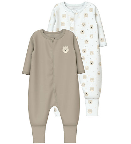 Name It Natdragt - Noos - NbnNightsuit - 2-pak - Oxford Tan Name It Natdragt - Noos - NbnNightsuit - 2-pak - Oxford Tan