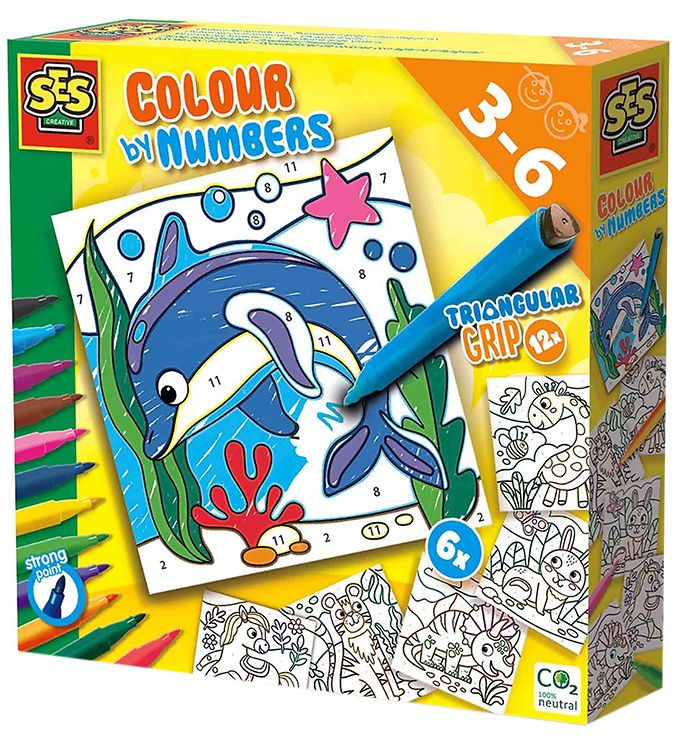 SES Creative - Mal Efter Nummer - Tusser m. Trekantsgreb