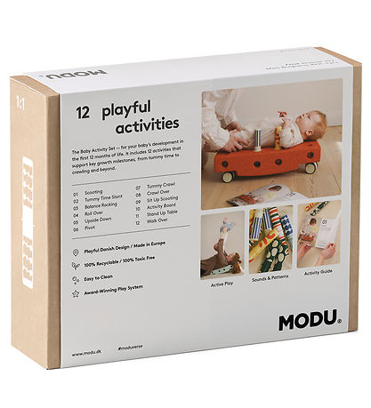 MODU Baby Motoriksæt - 10 Dele - Burnt Orange/Dusty Green