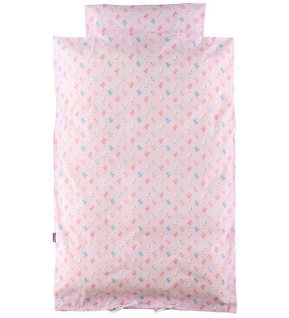 Nørgaard Madsens Sengetøj - Baby - Pink m. Enhjørning Hoved Nørgaard Madsens Sengetøj - Baby - Pink m. Enhjørning Hoved