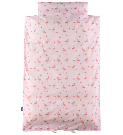 Nørgaard Madsens Sengetøj - Junior - Rosa m. Flamingo/Blomster Nørgaard Madsens Sengetøj - Junior - Rosa m. Flamingo/Blomster