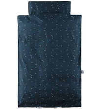 Nørgaard Madsens Sengetøj - Baby - Navy m. Hvide Fugle Nørgaard Madsens Sengetøj - Baby - Navy m. Hvide Fugle