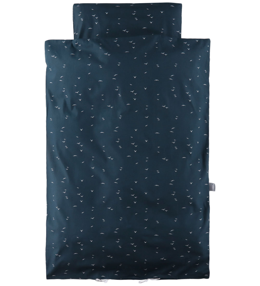 Nørgaard Madsens Bettwäsche - Baby - Navy m. Weiße Vögel - Nørgaard Madsens - Baby - Bettwäsche - Baby