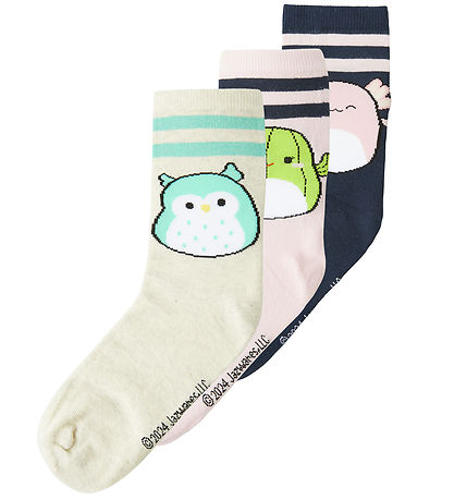 Name It Strømper - NmfJukka Squishmallows - 3-pak - Parfait Pink