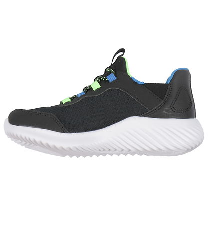 Skechers Sko - Brisk-Burst Slip-Ins - Black/Blue/Lime