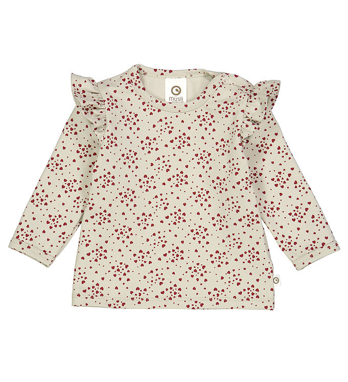 Müsli Bluse - Love Frill - Soft Green/Cabernet