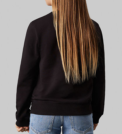 Calvin Klein Sweatshirt - Monogram Terry - Ck Black Calvin Klein Sweatshirt - Monogram Terry - Ck Black