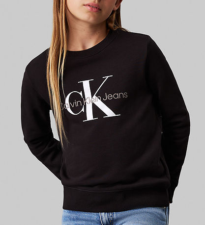 Calvin Klein Sweatshirt - Monogram Terry - Ck Black Calvin Klein Sweatshirt - Monogram Terry - Ck Black