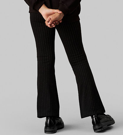 Calvin Klein Bukser - Pinstripe Flare - Ck Black Calvin Klein Bukser - Pinstripe Flare - Ck Black