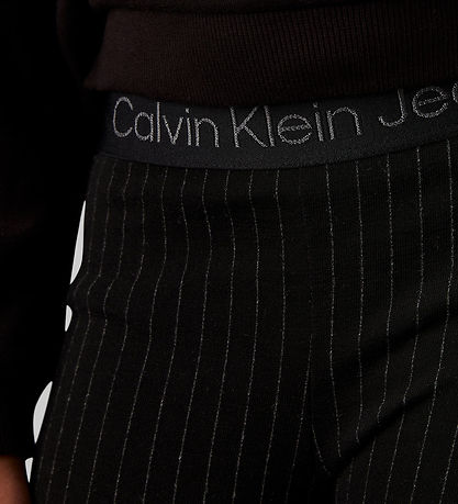 Calvin Klein Bukser - Pinstripe Flare - Ck Black Calvin Klein Bukser - Pinstripe Flare - Ck Black