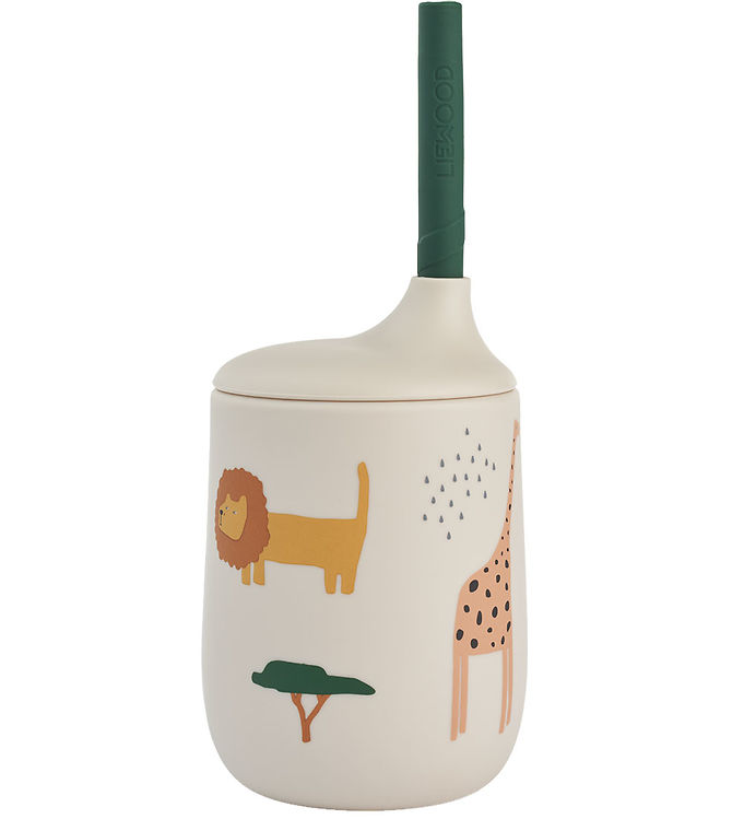 Liewood Kop m. Sugerør - Silikone - Ellis - Safari/Sandy Mix