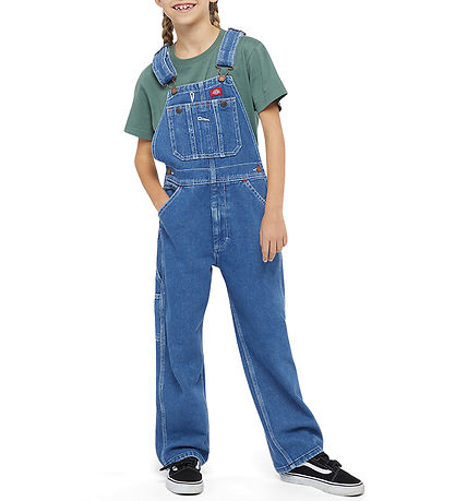 Dickies Smækbukser - Kids Denim Bib - Indigo Blue Dickies Smækbukser - Kids Denim Bib - Indigo Blue