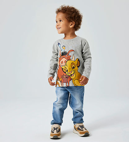 Name It Bluse - NmmJoost - Lionking - Grey Melange Name It Bluse - NmmJoost - Lionking - Grey Melange