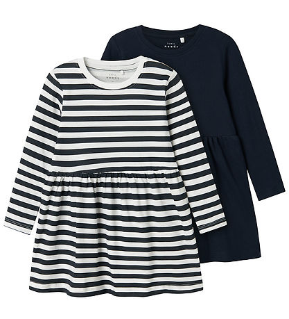 Name It Kjole - NmfVivia - Noos - 2-pak - Dark Sapphire/Pack W.  Name It Kjole - NmfVivia - Noos - 2-pak - Dark Sapphire/Pack W.