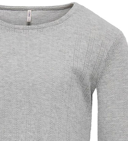 Kids Only Bluse - KogCarlotta - Light Grey Melange