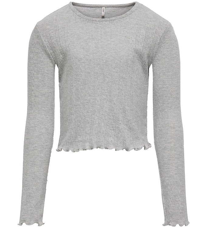 Kids Only Bluse - KogCarlotta - Light Grey Melange